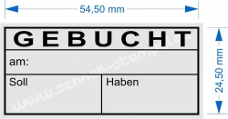 Stempel Gebucht am Soll Haben 5204