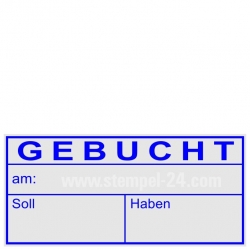 Stempel Gebucht am Soll Haben 5204