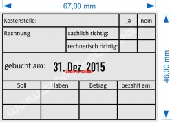 5480 Trodat Professional Rechnung Kostenstelle