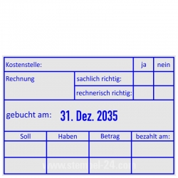 Stempel Rechnung Kostenstelle • 5480