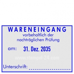 5474 Trodat Wareneingangsstempel vorbehaltlich der nachträglichen Prüfung