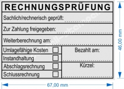 Stempel Rechnungsprüfung Zahlung Freigeben Schlussrechnung • Trodat Professional 5208 •