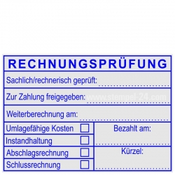 Stempel Rechnungsprüfung Zahlung Freigeben Schlussrechnung • Trodat Professional 5208 •