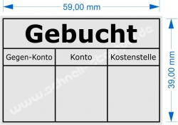 Kontierungsstempel Gebucht Gegenkonto Konto Kostenstelle 5274