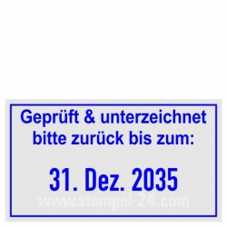 5440 Trodat Professional Geprüft unterzeichnet zurück