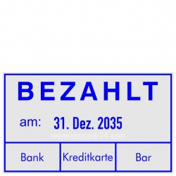 5460 Trodat Rechnungsstempel Bezahlt Bank Kreditkarte Bar