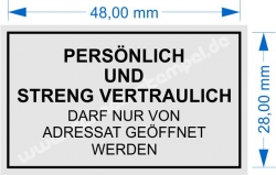 4929 Trodat Persoenlich und Streng Vertraulich Adressat