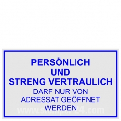 4929 Trodat Persoenlich und Streng Vertraulich Adressat