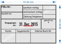 5480 Kontierungsstempel Zahlung Eingegangen Gebucht Konto Gegenkonto Interne Buchungsnummer