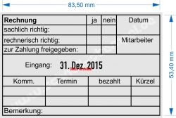 Kontierungsstempel Rechnung zur Zahlung freigegeben • Trodat Professional 54110 •