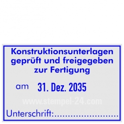 5474 Trodat Konstruktionsunterlagen Fertigung freigegeben