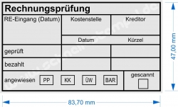 Stempel Rechnungsprüfung Kostenstelle Kreditor 5211