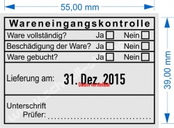 5480 Trodat Wareneingang Unterschrift Prüfer