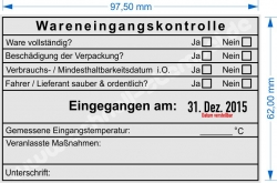 54120R Stempel Wareneingangskontrolle Mindesthaltbarkeit