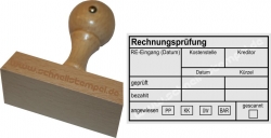 Holzstempel 50x80 Rechnungsprüfung Kreditor