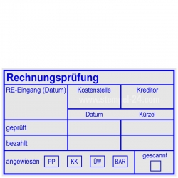 Holzstempel 50x80 Rechnungsprüfung Kreditor