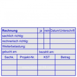 Holzstempel 60x90 Rechnung Weiterbelastung 2