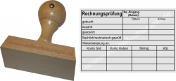 Holzstempel 60x90 Rechnungsprüfung Kostenstelle Datum