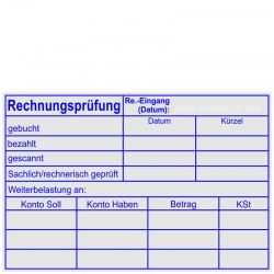 Holzstempel 60x90 Rechnungsprüfung Kostenstelle Datum