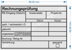 Holzstempel 60x90 Rechnungsprüfung angewiesen Bankart