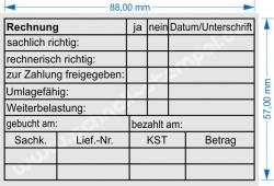 Holzstempel 60x90 Kontierungsstempel Umlagefähig