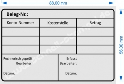 Holzstempel 60x90 Belegnummer erfasst