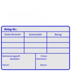 Holzstempel 60x90 Belegnummer erfasst