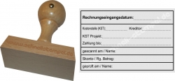 Holzstempel 60x90 Rechnungseingangsdatum