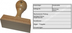 Holzstempel 60x90 Kostenträger Kostenstelle