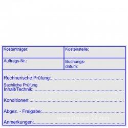 Holzstempel 60x90 Kostenträger Kostenstelle