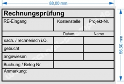 Holzstempel 60x90 Rechnungsprüfung Kostenstelle