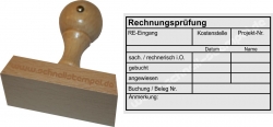 Holzstempel 60x90 Rechnungsprüfung Kostenstelle