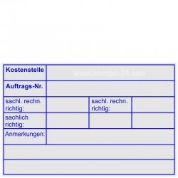 Holzstempel 60x90 Kostenstelle