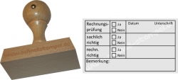 Holzstempel 40x70 Buchhaltungsstempel Rechnungsprüfung