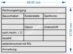 Holzstempel 50x70 Rechnungsprüfung Bauvorhaben