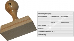 Holzstempel 50x70 Rechnungsprüfung Bauvorhaben