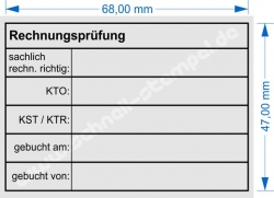 Holzstempel 50x70 Rechnungsprüfung sachlich rechnerisch