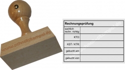 Holzstempel 50x70 Rechnungsprüfung sachlich rechnerisch