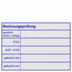 Holzstempel 50x70 Rechnungsprüfung sachlich rechnerisch