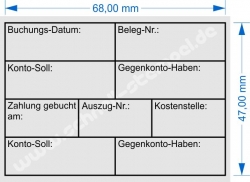 Holzstempel 50x70 Buchung Datum Gegenkonto Kostenstelle