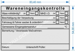 HACCP-Stempel Wareneingangskontrolle Mindesthaltbarkeit 5211