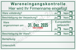 54110 Stempel Wareneingangskontrolle Firma