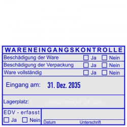 Stempel Wareneingangskontrolle EDV erfasst • Trodat Professional 54110 •