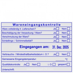 54120R Stempel Wareneingangskontrolle Schimmelbefall