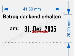 5460 Trodat Betrag dankend erhalten Unterschrift