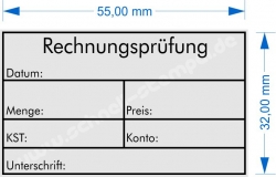 Stempel Rechnungsprüfung Menge Preis 5206