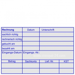 Rechnungsstempel Eingangsnummer 5211