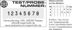 5558/PL Ziffernbandstempel mit 8 Bänder und Individuellen Text