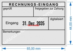 5480 Kontierungsstempel Rechnung Eingang geprüft freigegeben verstellbar Bemerkung digitalisiert