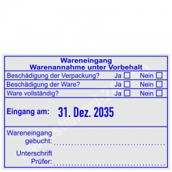 5480 Trodat Professional Stempel Wareneingang Warenannahme unter Vorbehalt